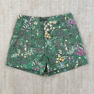 Anthropologie Maeve The Colette Floral High Rise Linen Cotton Shorts 24